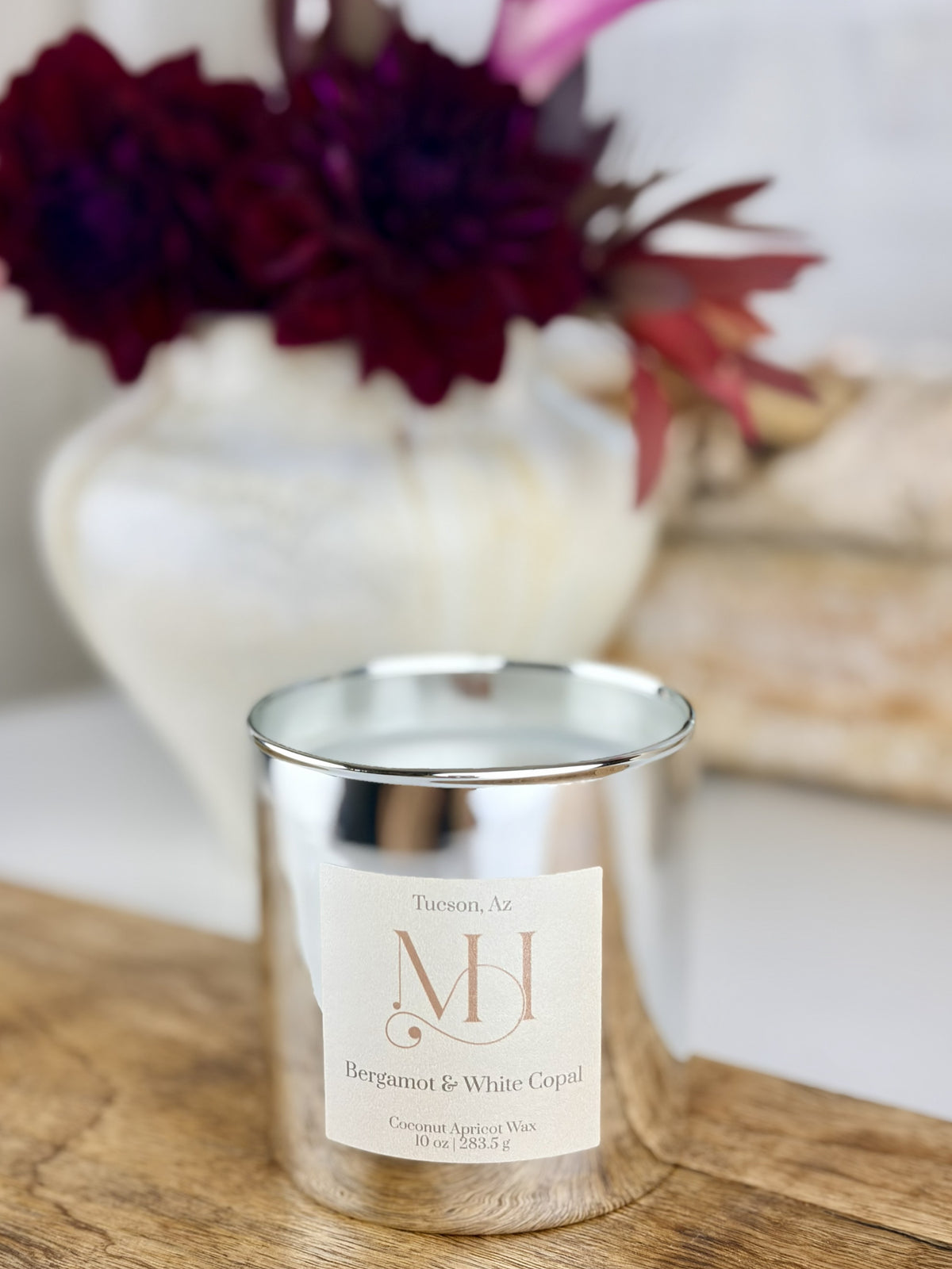 Bergamot & White Copal Luxury Candle | Silver Vessel | 8.5oz