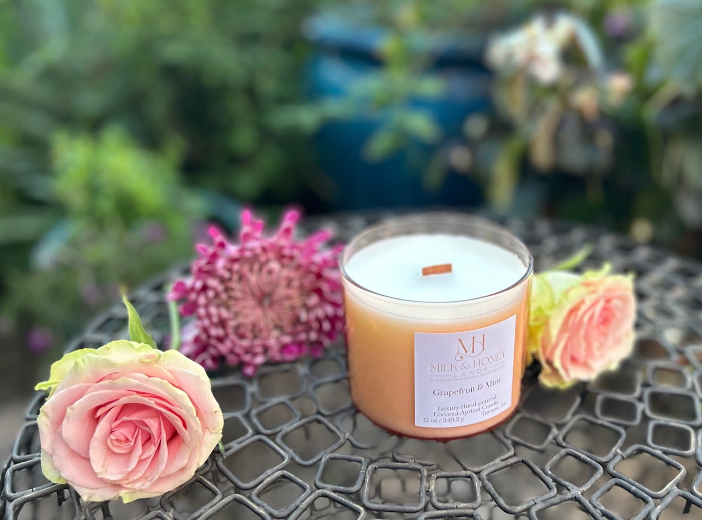 Grapefruit Mint Wood-Wick Candle 12oz | Energizing Citrus Scent