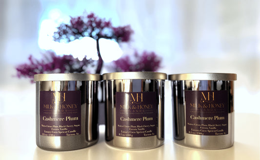 Cashmere Plum 8.5 oz Luxury Candle