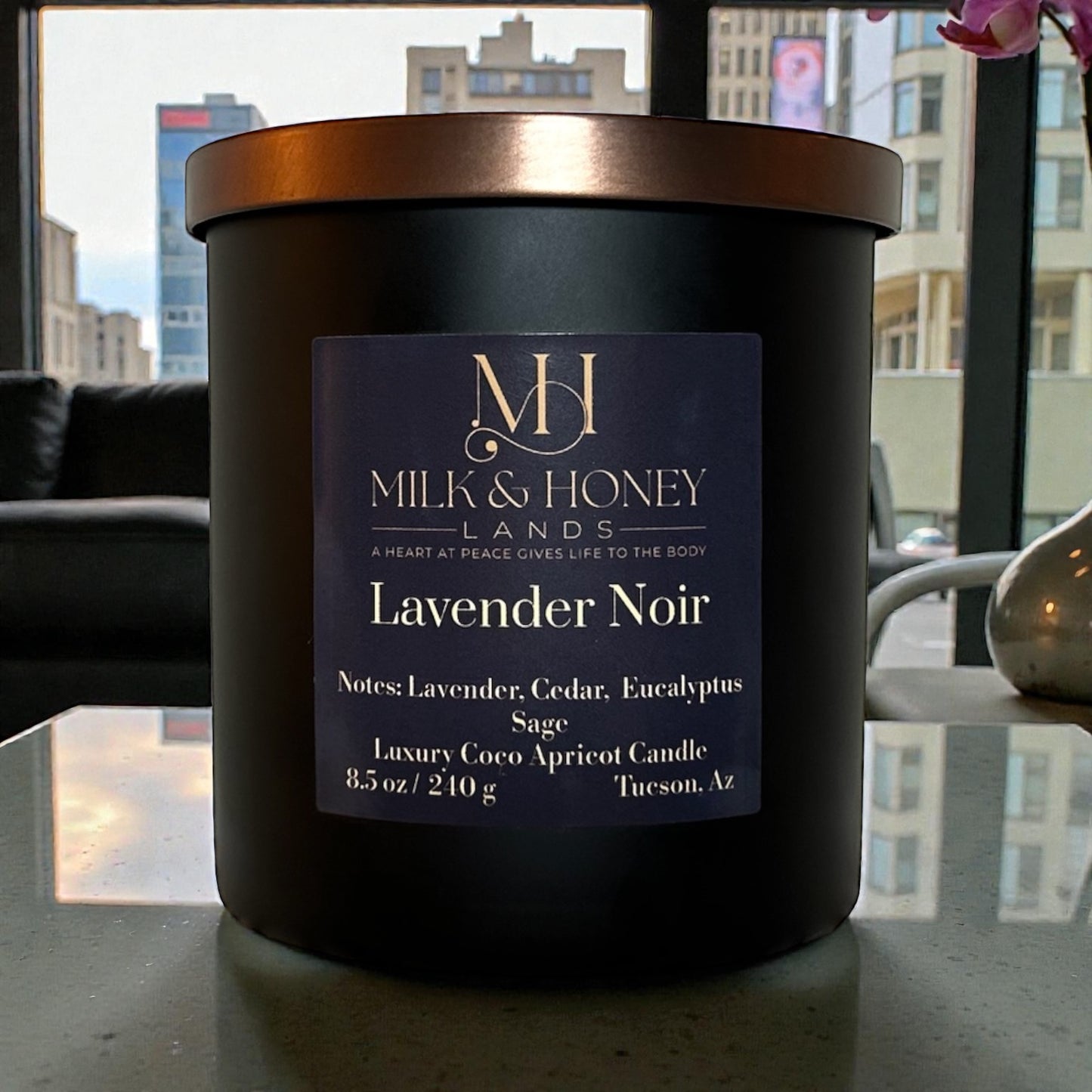 Lavender Noir Luxury  8.5 oz Candle