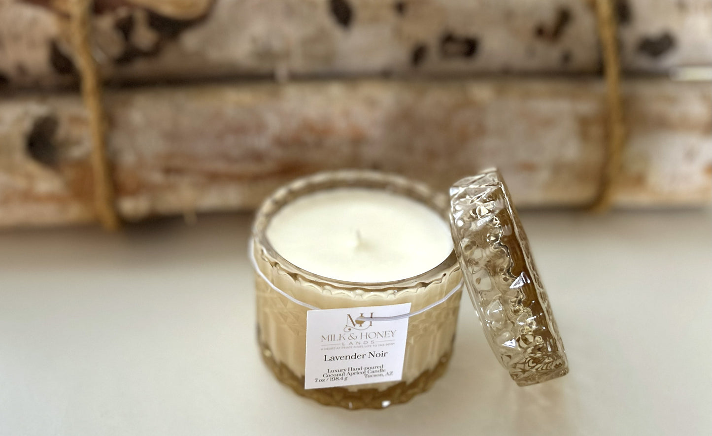 Lavender Noir in Crystal-like Glass Vessel