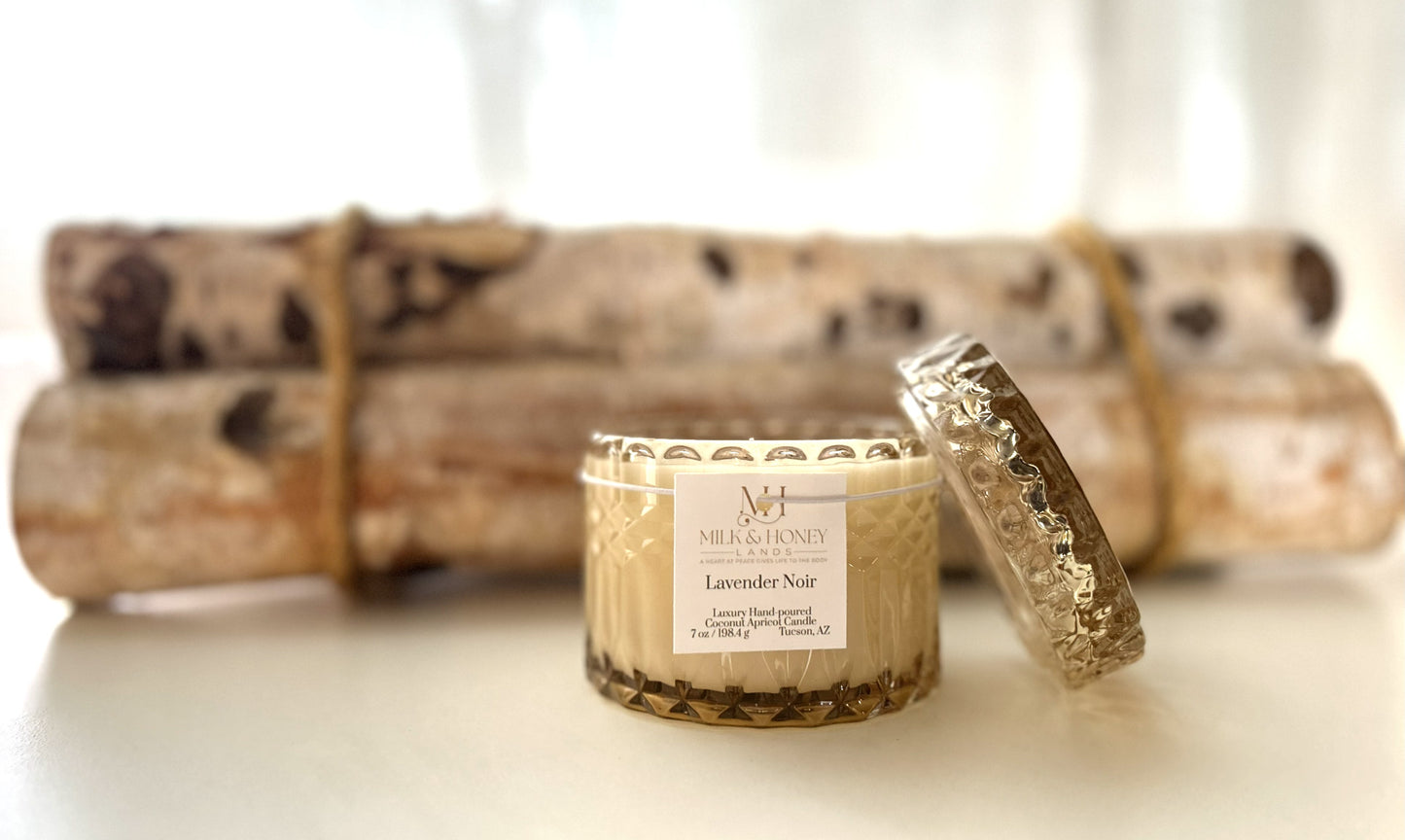 Lavender Noir in Crystal-like Glass Vessel