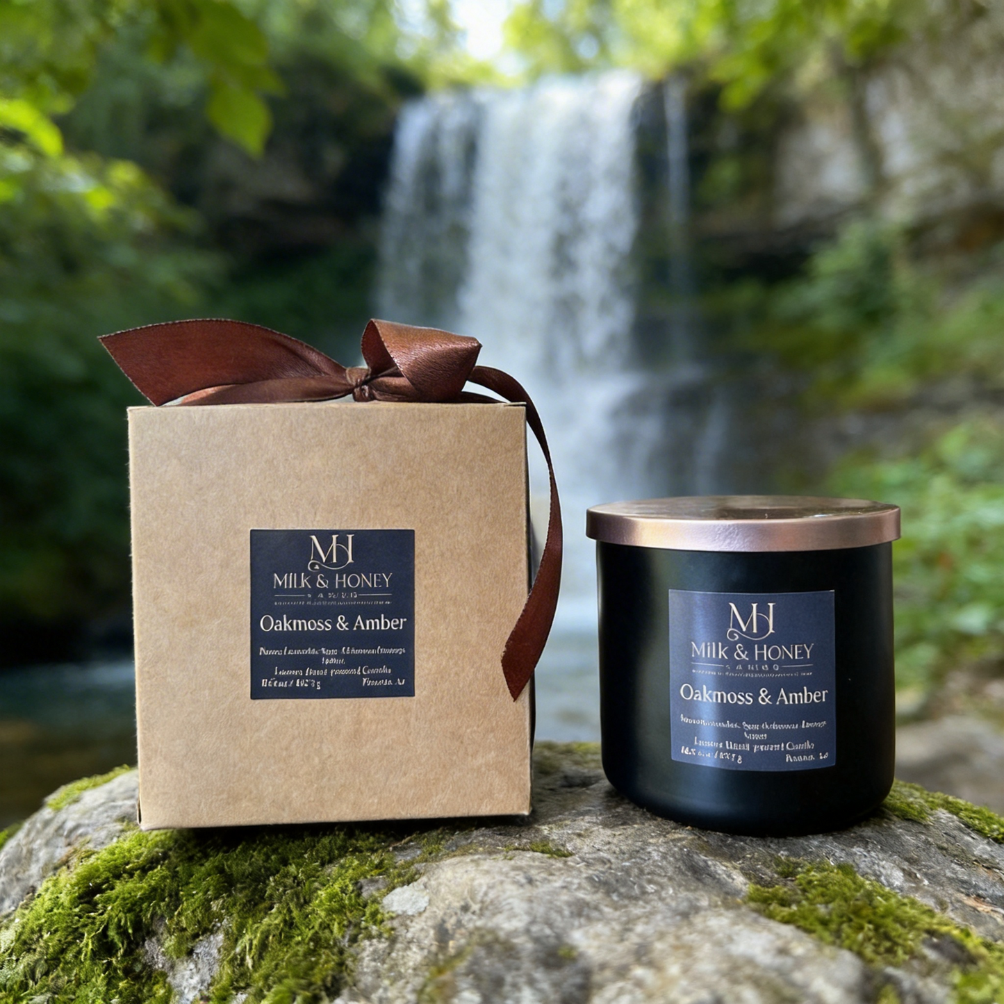Oakmoss & Amber | Grounding Aromatherapy | 16.5 oz Double-Wick Candle