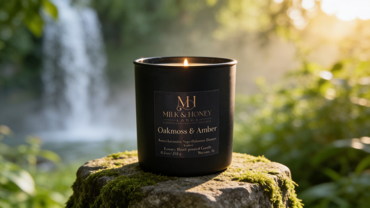 Oakmoss Amber Candle 8.5oz | Natural Coconut Apricot Wax