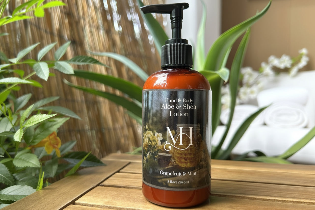 Aloe & Shea | Plant-Based Body Lotion | Scent: Grapefruit & Mint