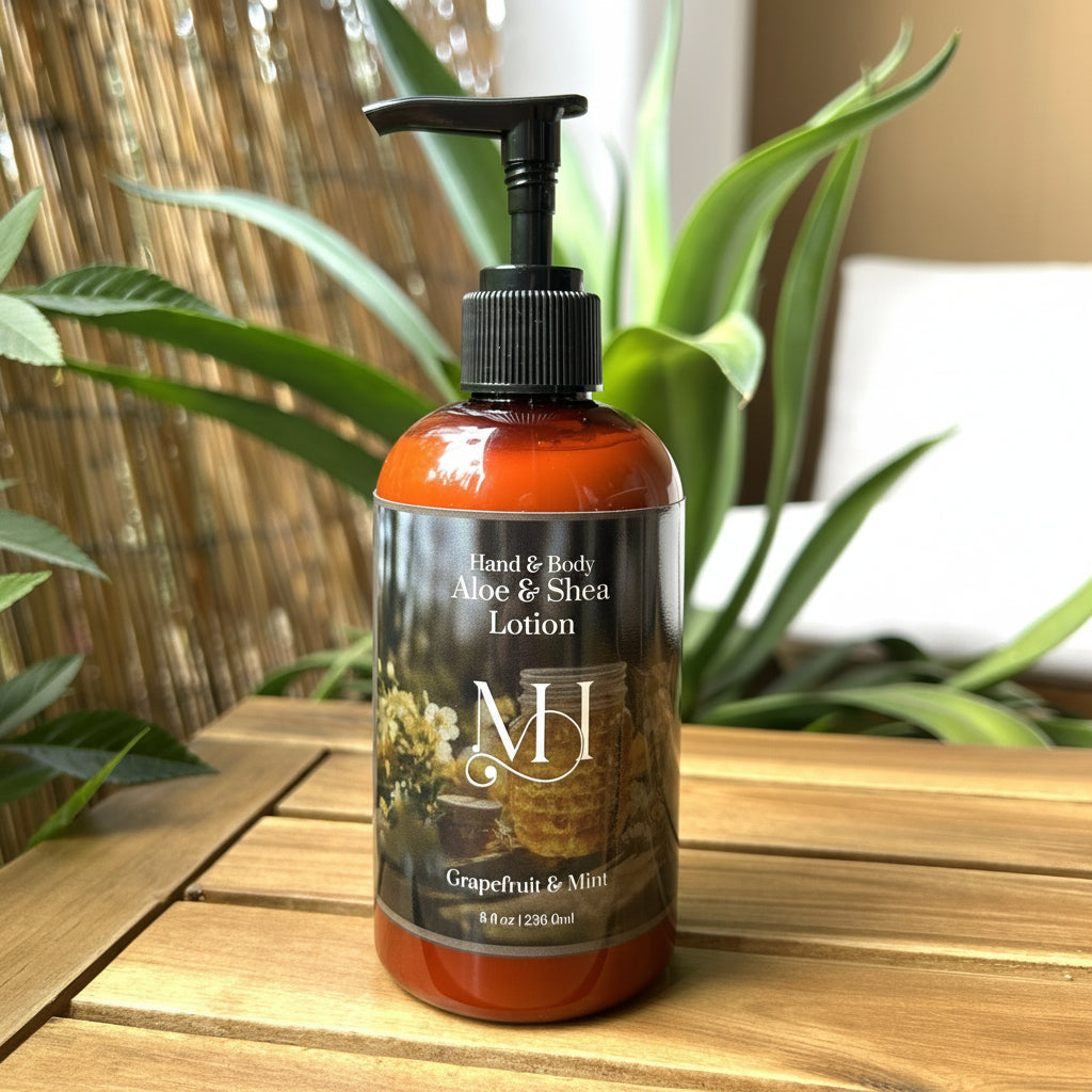 Aloe & Shea | Plant-Based Body Lotion | Scent: Grapefruit & Mint