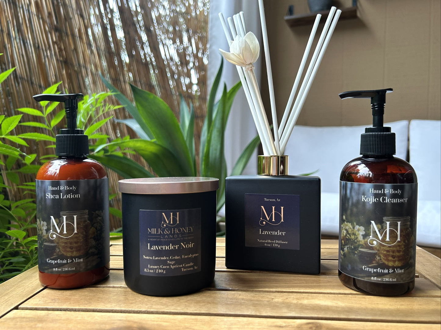 Noir Lux Box | Luxury Gift Set | Candle + Diffuser + Body Care + Free Mini Grapefruit