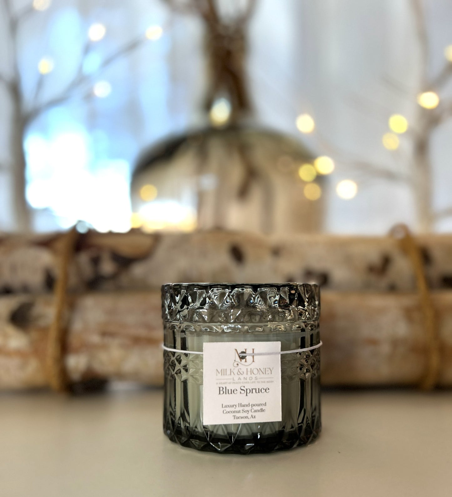 Blue Spruce Vintage Glass Vessel