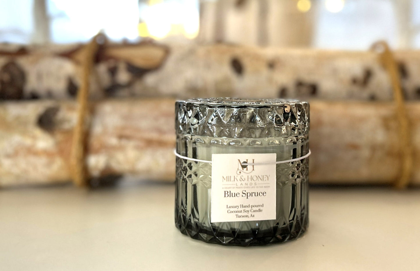 Blue Spruce Vintage Glass Vessel