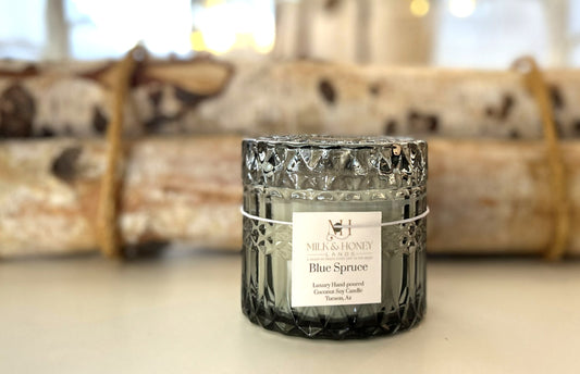 Blue Spruce Vintage Glass Vessel