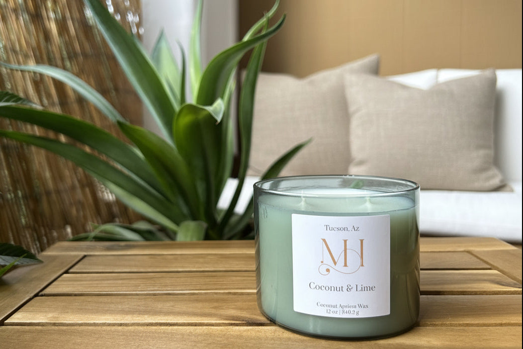 Coconut & Lime | Tropical Aromatherapy | 12 oz Double-Wick Candle
