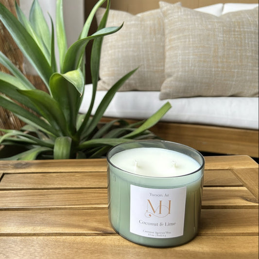 Coconut & Lime | Tropical Aromatherapy | 12 oz Double-Wick Candle