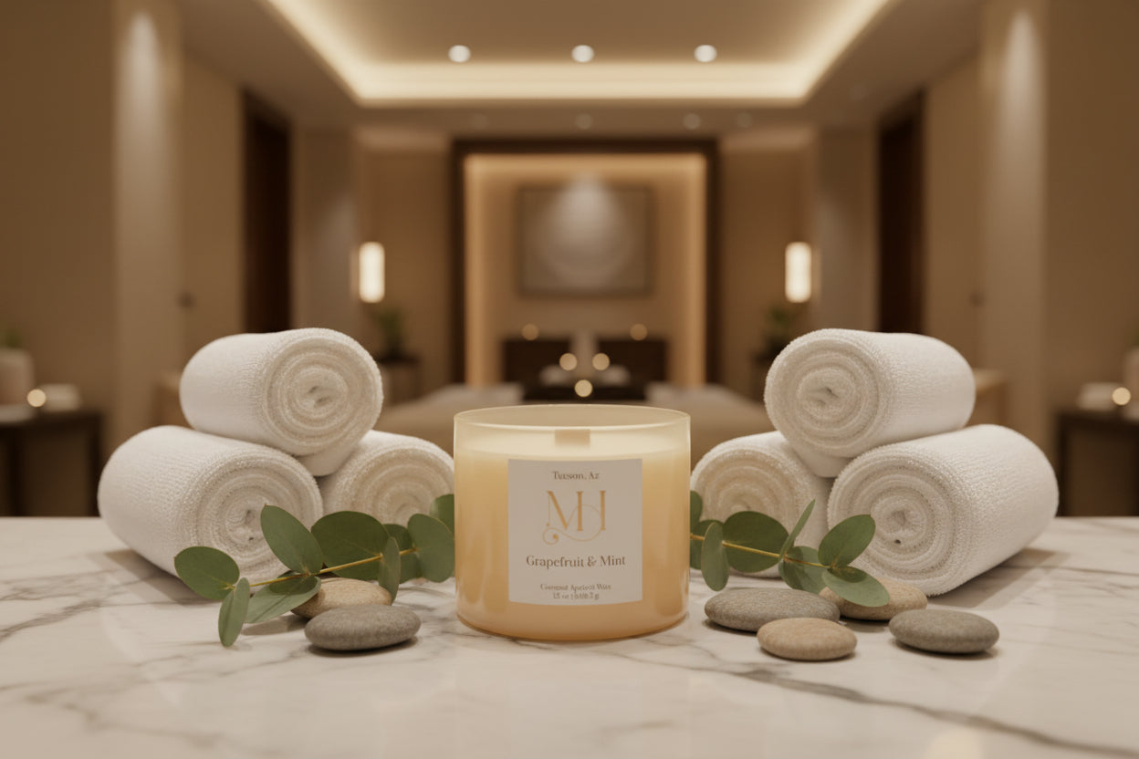 Grapefruit & Mint | Invigorating Aromatherapy | 12 oz Wood-Wick Candle