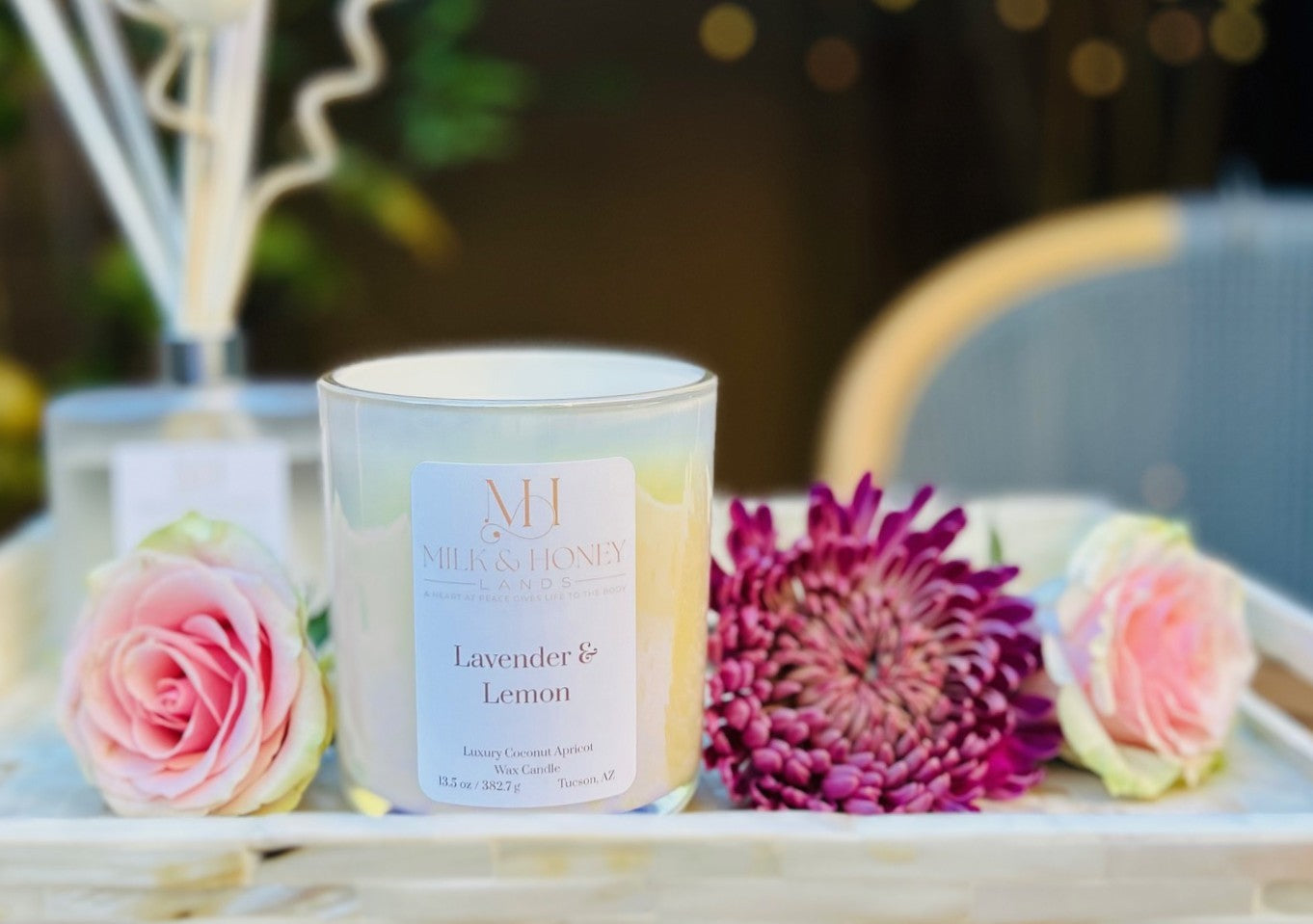Lavender Lemon Multi-Wick Candle 13.5oz | Spa Aromatherapy