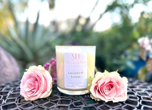 Lavender Lemon Multi-Wick Candle 13.5oz | Spa Aromatherapy