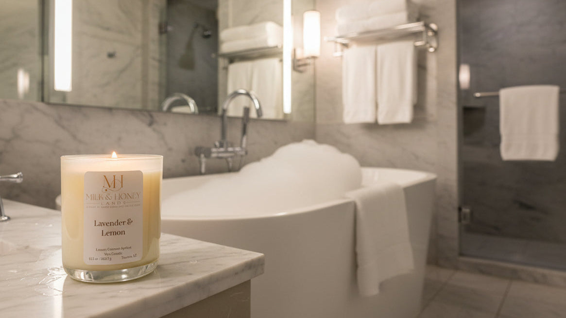 Lavender & Lemon | Refreshing & Calming Aromatherapy | 13.5 oz Double-Wick Candle