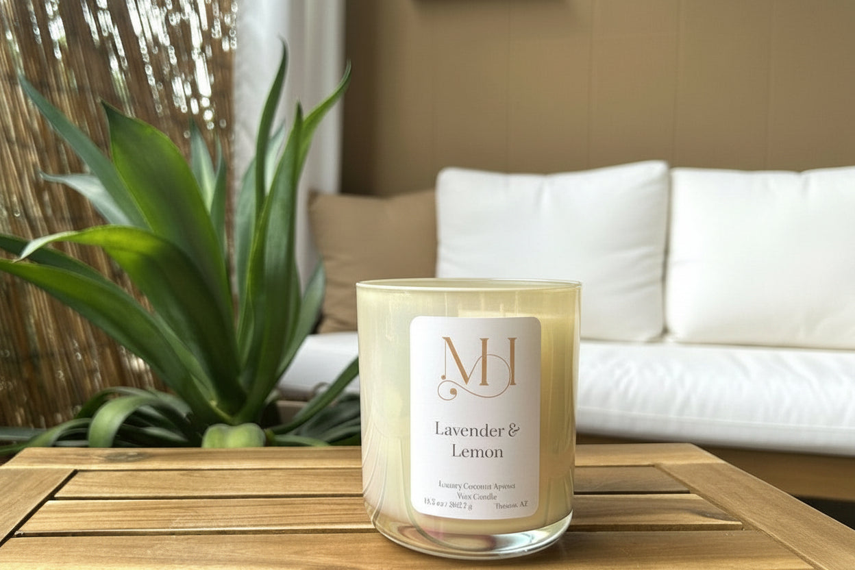 Lavender & Lemon | Refreshing & Calming Aromatherapy | 13.5 oz Double-Wick Candle