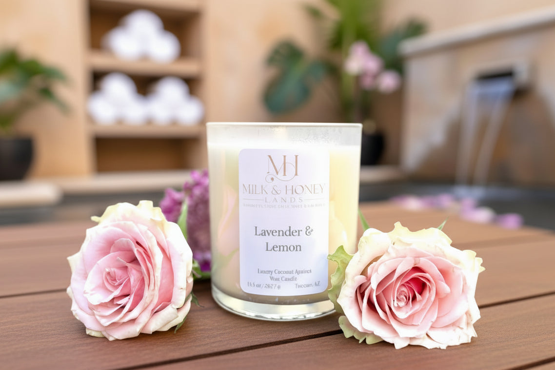 Lavender & Lemon | Refreshing & Calming Aromatherapy | 13.5 oz Double-Wick Candle