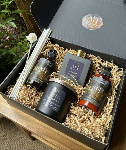 Noir Lux Box | Luxury Gift Set | Candle + Diffuser + Body Care + Free Mini Grapefruit