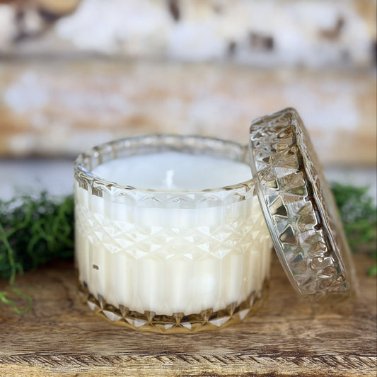 Oakmoss & Amber Luxury Candle | Vintage Glass Vessel | 7oz