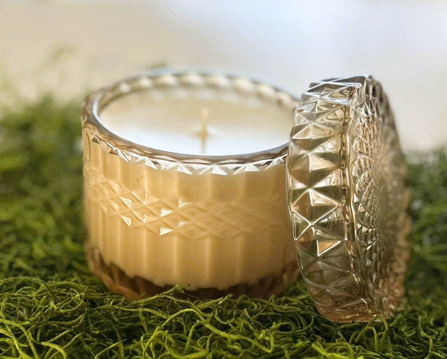 Cashmere Plum Luxury Candle in Gorgeous Glass Vessel