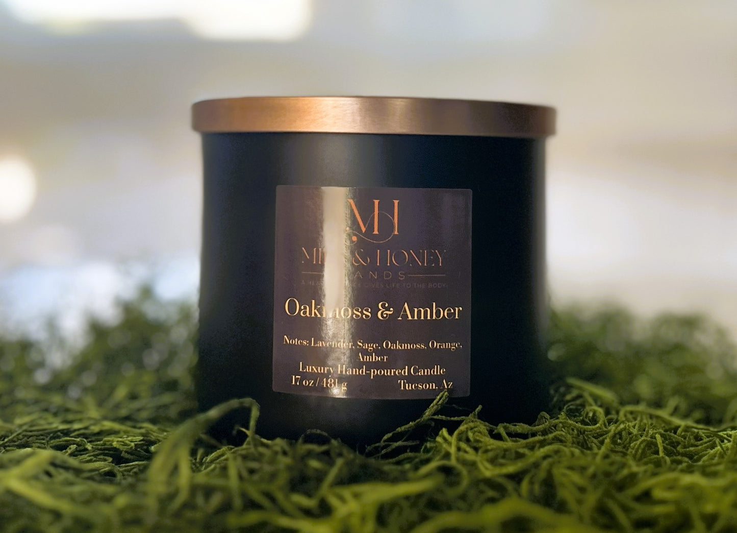 Oakmoss & Amber Luxury Multi-wick Candle