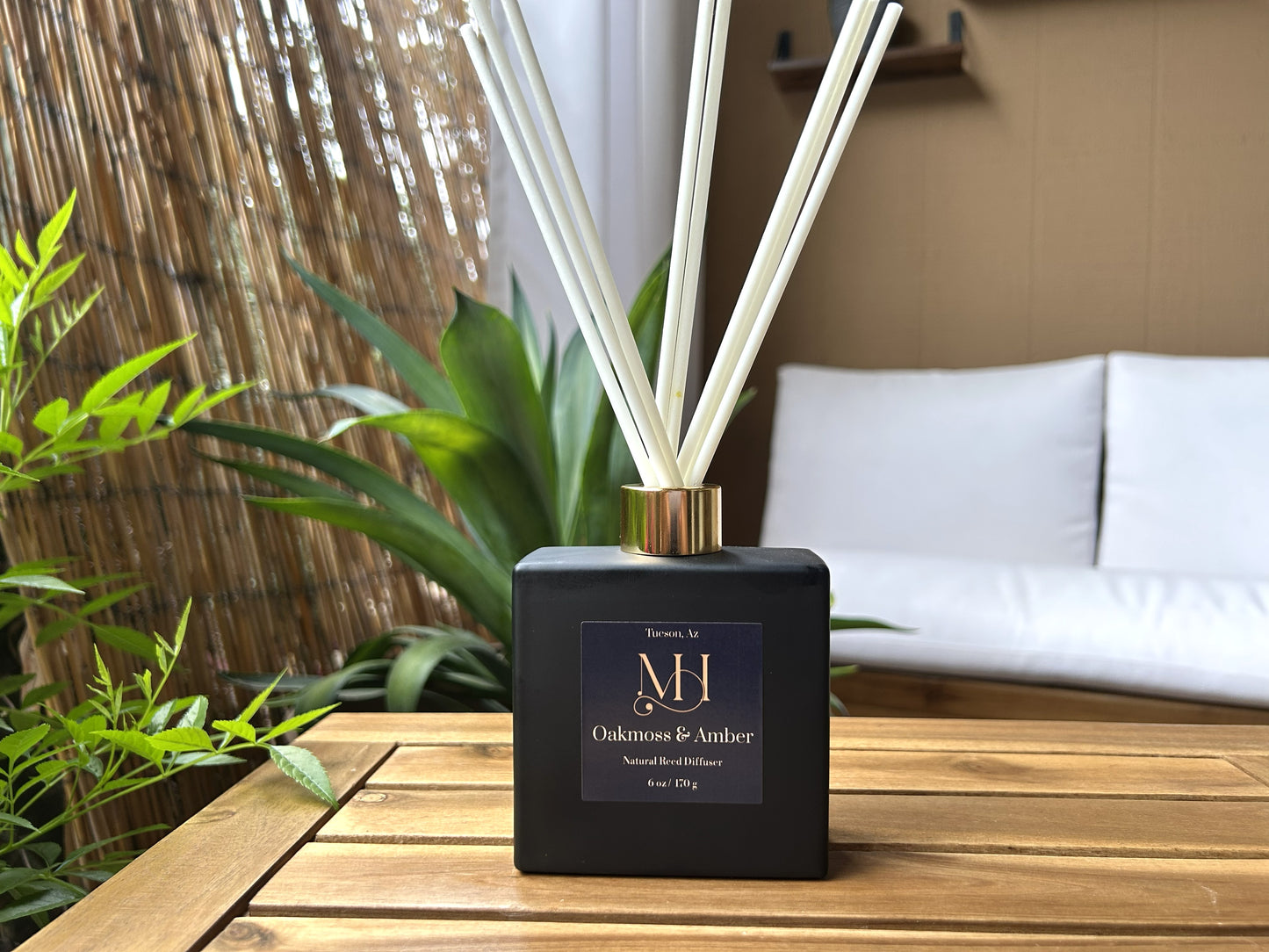 Oakmoss & Amber All-Natural Reed Diffuser | Grounding Aromatherapy