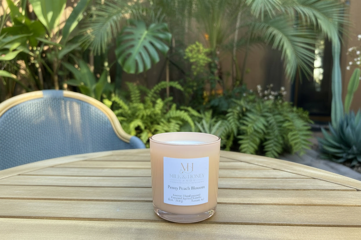 Peony Peach Blossom | Uplifting Aromatherapy | 8 oz Luxury Candle