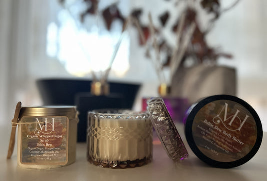 Cashmere Plum Luxury Candle in Crystal-like Glass Vessel