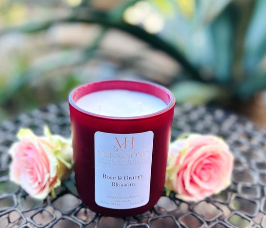 Rose, Orange Blossom & Honey Candle 13.5oz | Luxury Multi-Wick