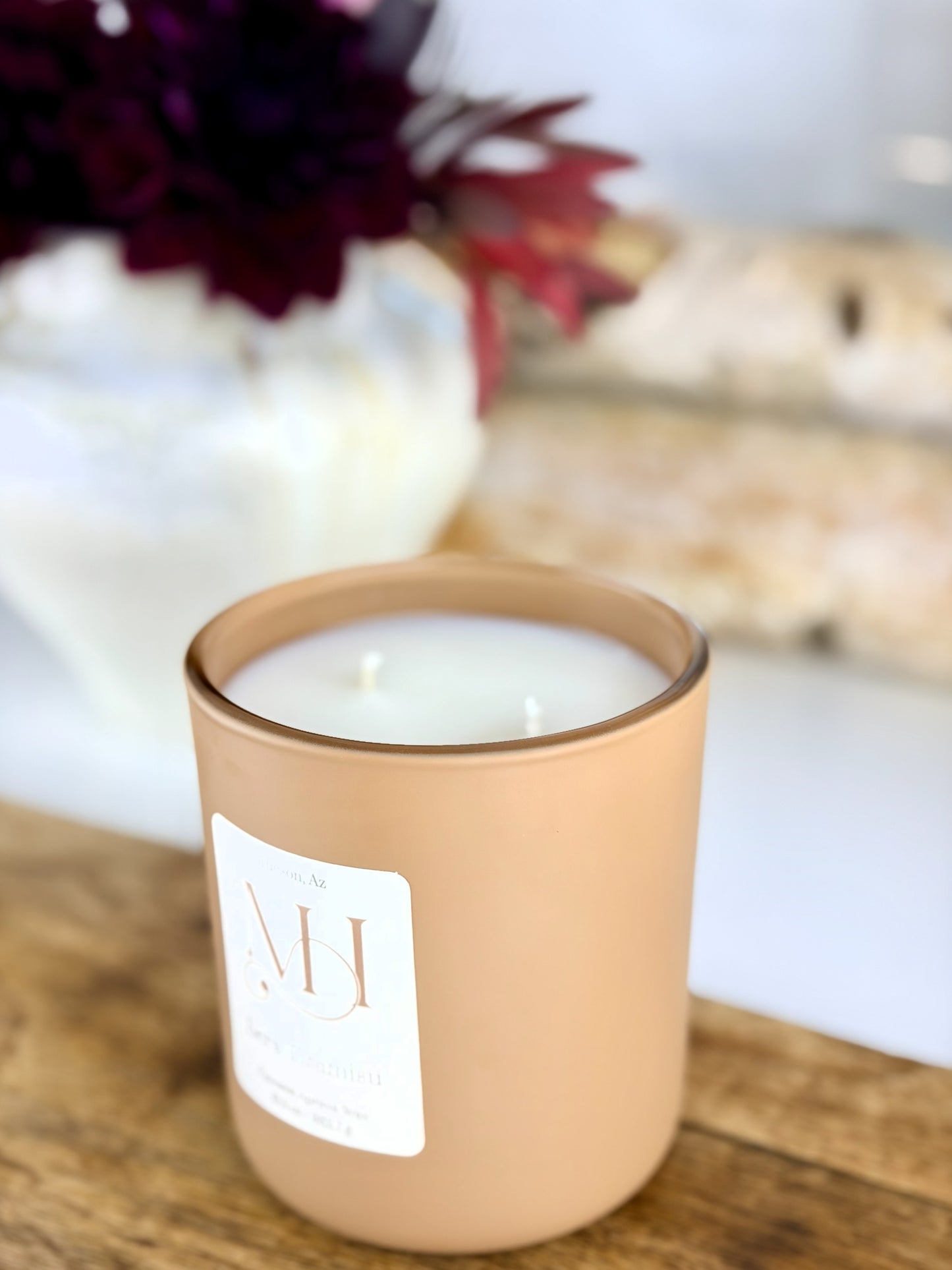 Sera Tiramisu Luxury Candle | Matte Mocha Vessel | 13.5oz Double-Wick